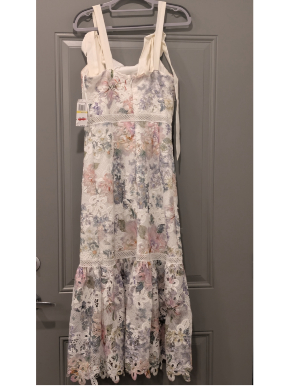 Arose Studio NWT Floral Lace Crochet Midi Maxi Dress White Pastel M $198 - Picture 6 of 13